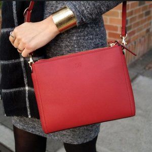 Lo & Sons Pearl Crossbody - Saffiano Sante Fe Red